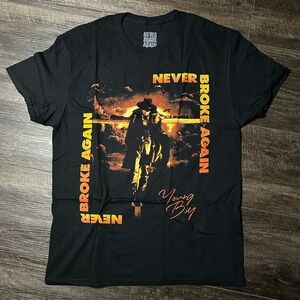 Never Broke Again T Shirt Black Orange